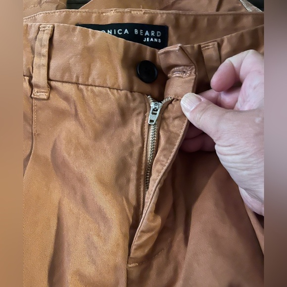 EUC Veronica Beard- Ryder Tuxedo Stripe Pants in Color Clay. Size 4 - Picture 10 of 11